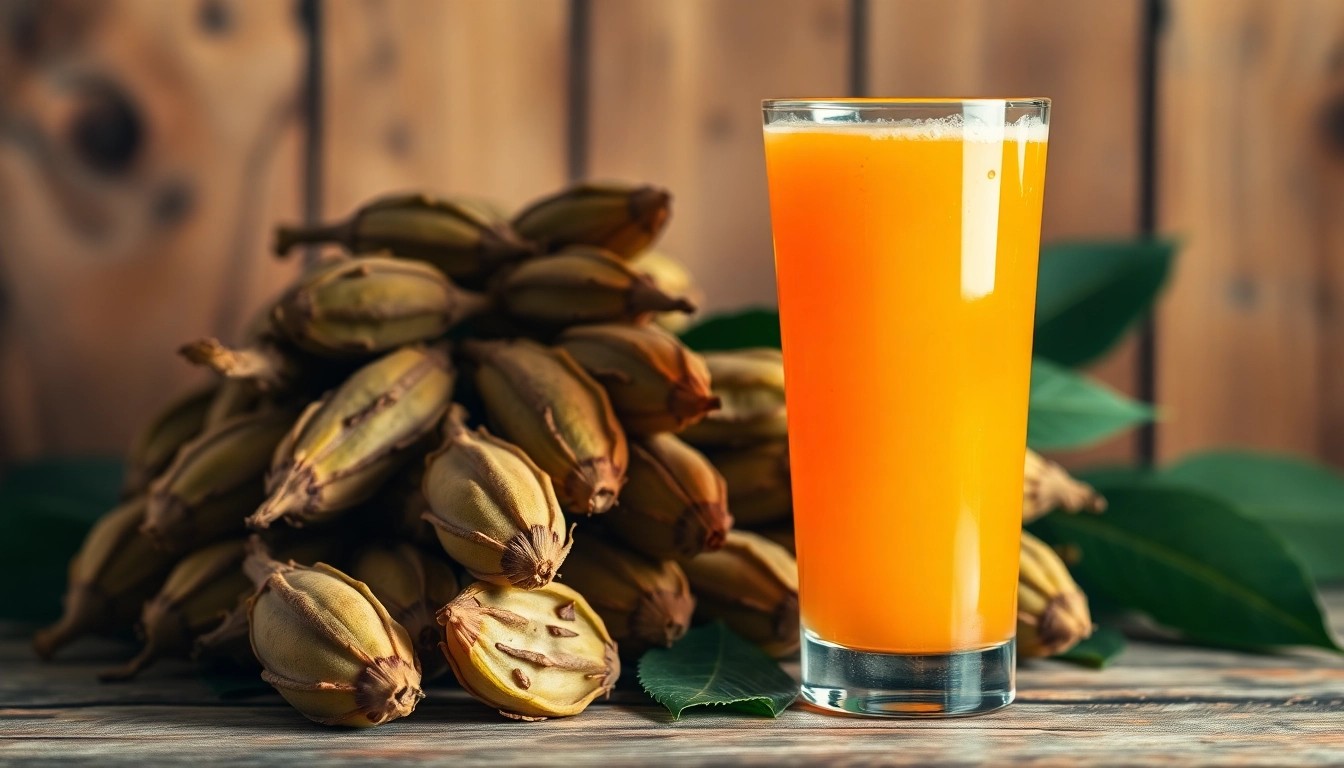 Tamarind Juice being poured into a glass showcasing its rich color and inviting texture for a