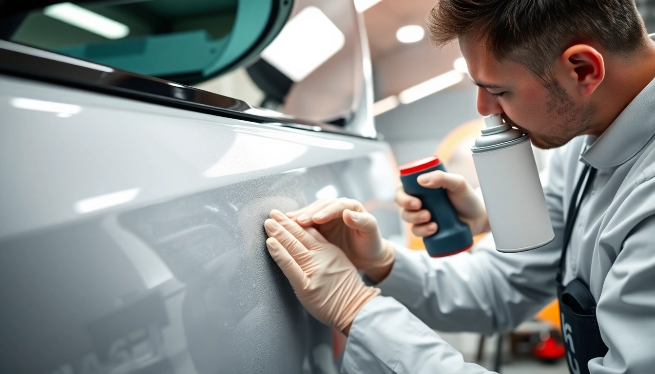 Professional applying Wohnmobil Politursiegelung to achieve high gloss finish on a GFK surface,